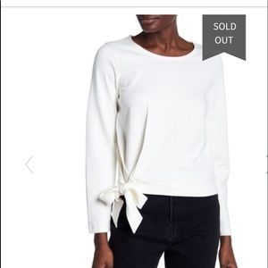 Madewell side tie long sleeve tee- size small